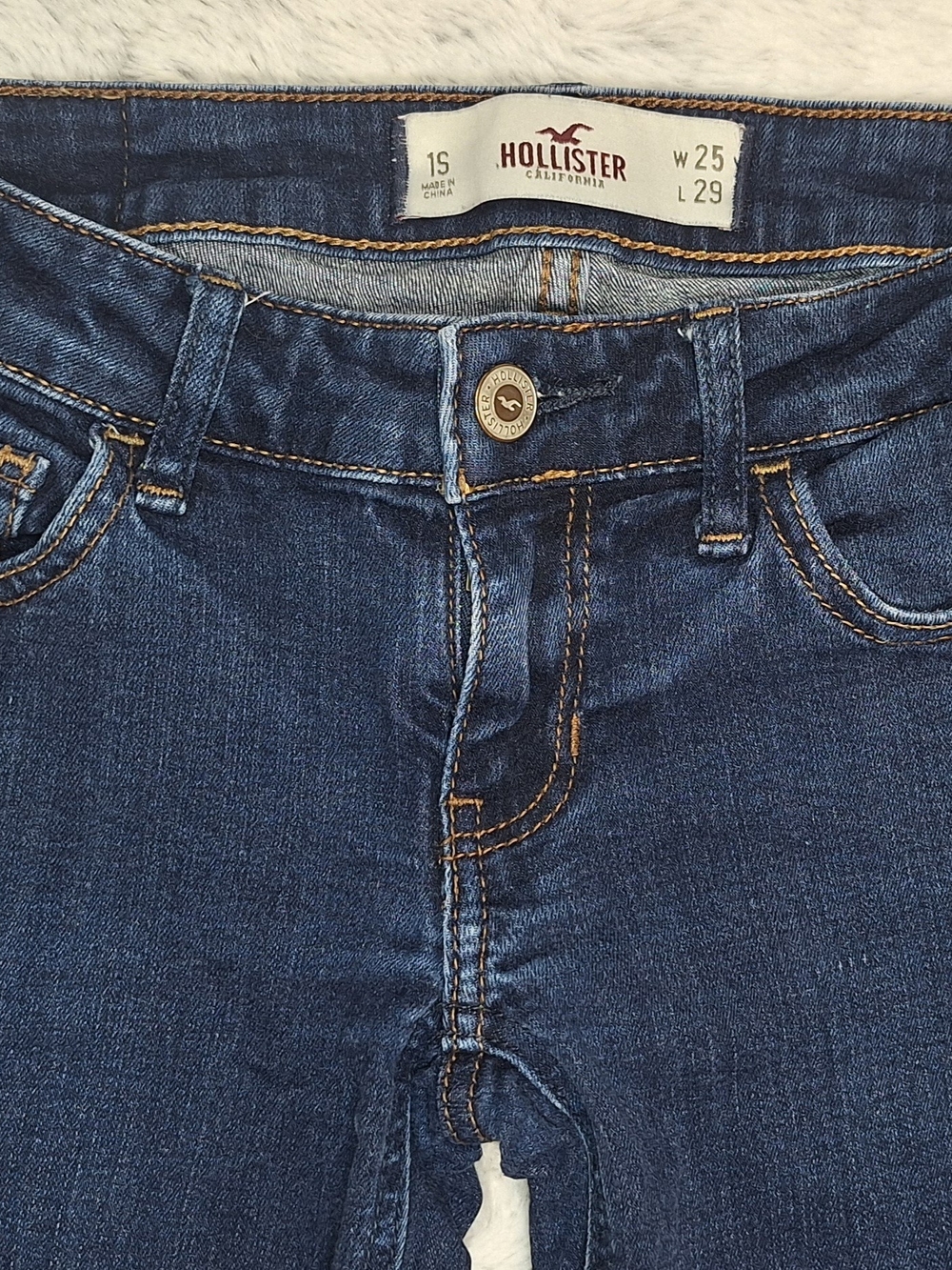 Hollister Mid-Rise Super Skinny Blue Jeans Size 1S W25 L29 Excellent Condition
